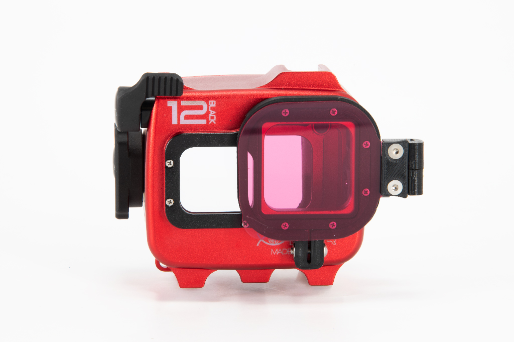 Isotta - Single Magenta Flip with Filters for Go-Pro HERO8 Black and Go-Pro HERO9/HERO10 Black/Portafiltro con filtro singolo magenta per Go-Pro HERO8 Black and Go-Pro HERO9/HERO10 Black